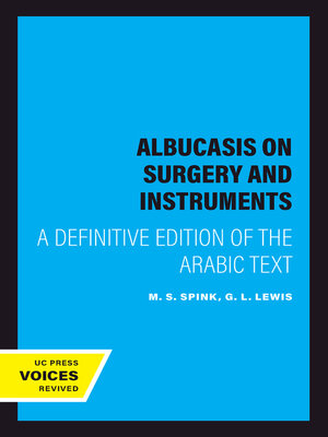 cover image of Albucasis On Surgery and Instruments